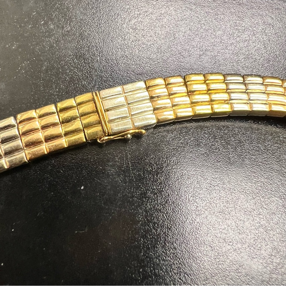 Vintage Van Cleef Tri Color Choker with Diamonds Made in France - Picture 10 of 10